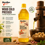 100% Pure Wood Cold Pressed Groundnut Oil (Peanut Oil) – Traditional Chekku Extracted | Chemical-Free | 1 Litre