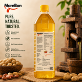 100% Pure Wood Cold Pressed Groundnut Oil (Peanut Oil) – Traditional Chekku Extracted | Chemical-Free | 1 Litre